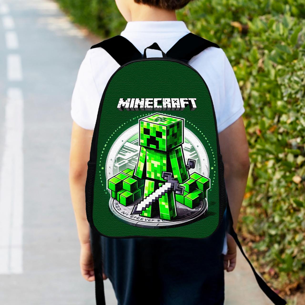Дитячий рюкзак Крипер Minecraft 34×27×13 см, водонепроникний