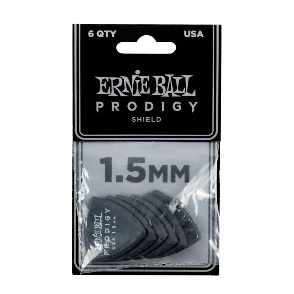 Медиаторы Ernie Ball 9331 Black Shield Prodigy Picks 6-Pack 1.5 mm (6 шт.)