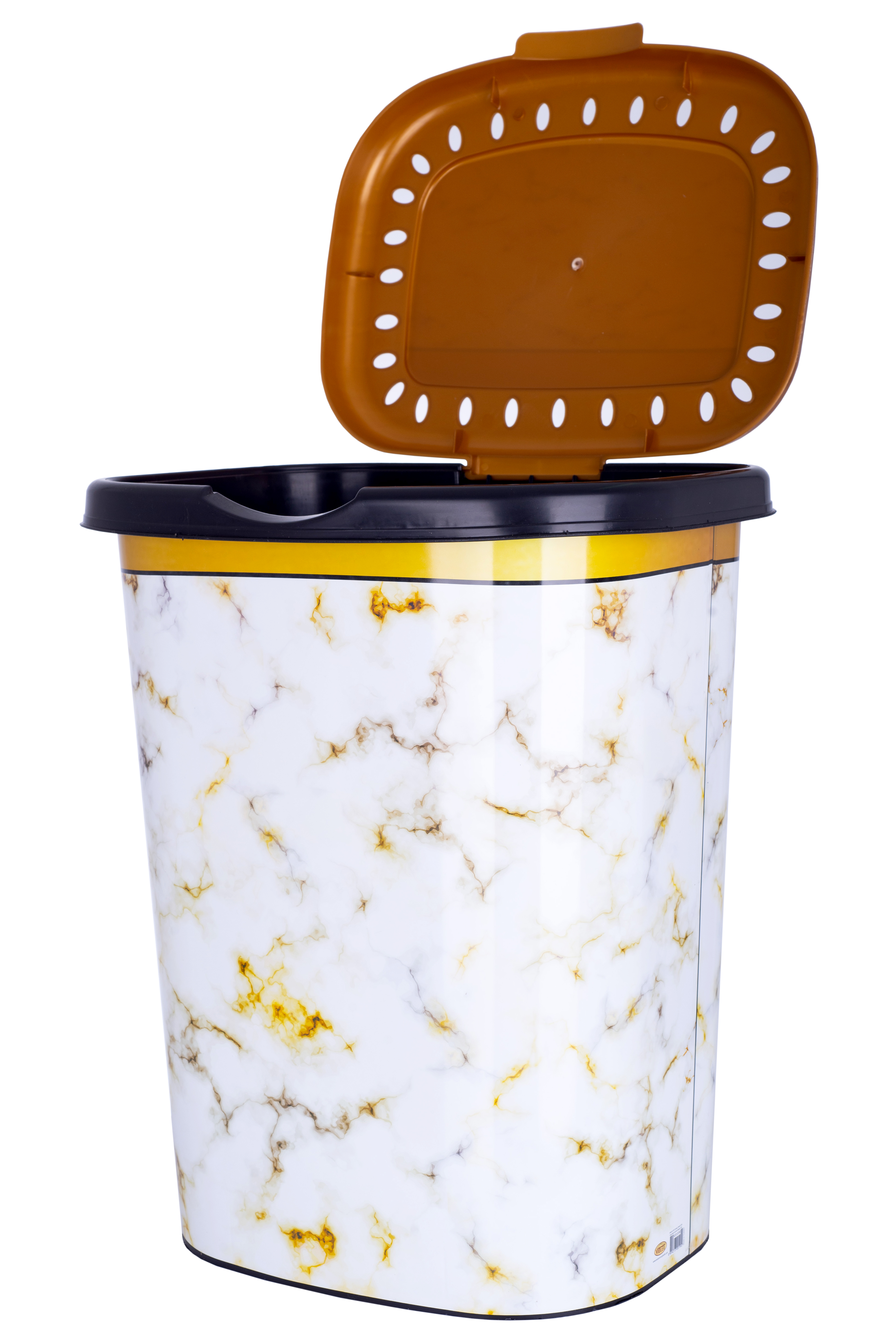 Корзина для белья Violet House Decor Marble White 52х33х43 см Белый (6584684)