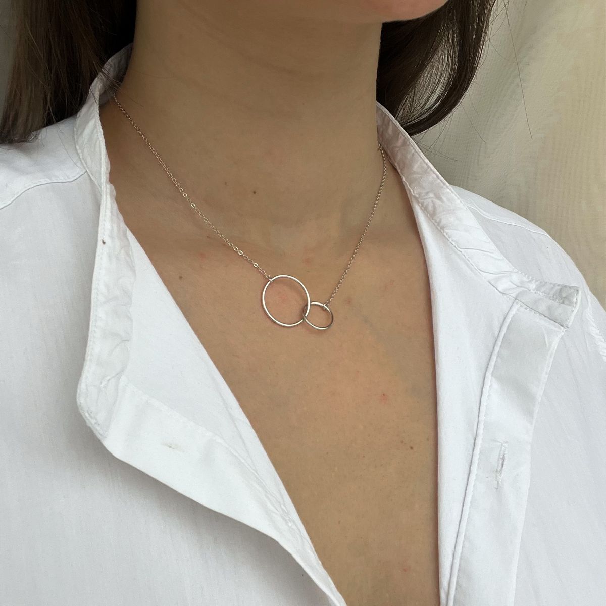 Серебряное колье SilverBreeze без камней (2137788) 400-450