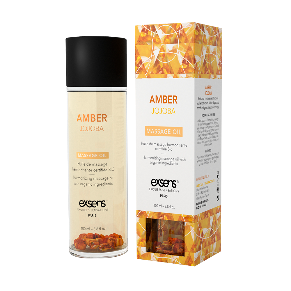 Массажное масло с частицами янтаря Exsens Amber Jojoba гармонизирующее 100 мл SO2369