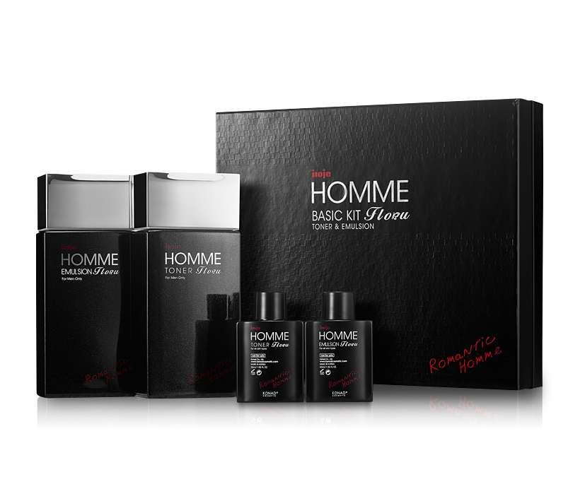 Набор косметики для мужчин (тонер+эмульсия) Konad Iloje Flobu Homme Basic Kit 2 Set (140+30 мл) (8809109832558)