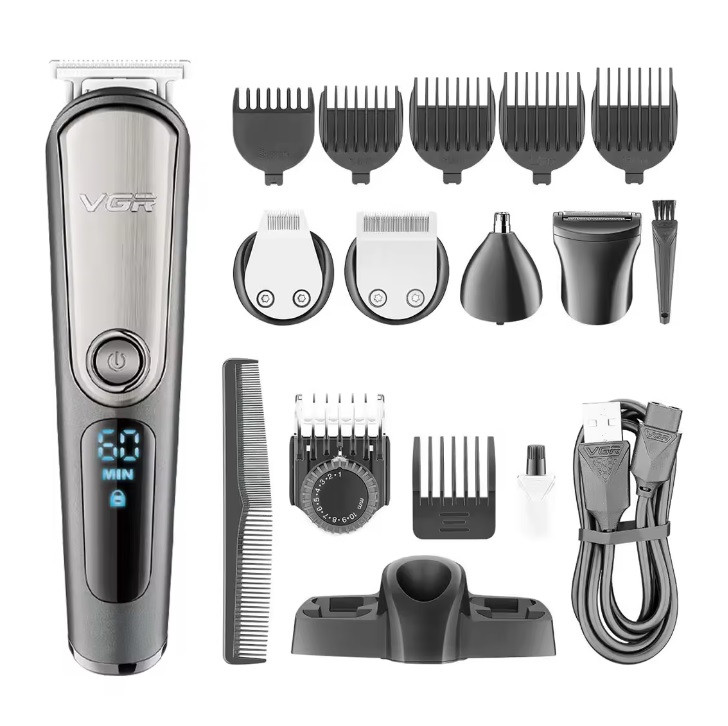 Триммер аккумуляторный многофункциональный VGR V-105 5в1 5W Grey