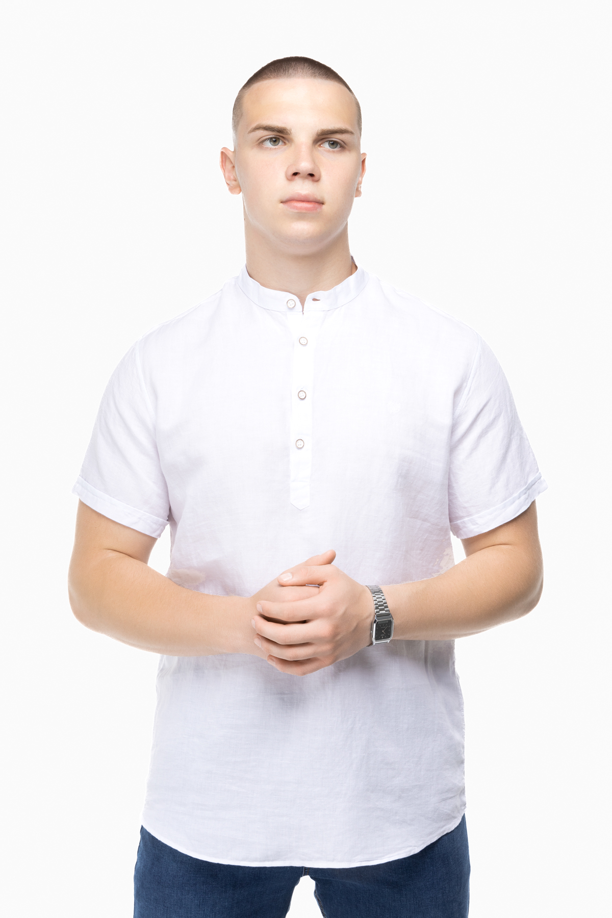 Рубашка классическая однотонная мужская Stendo 14217 2XL Белый (2000989627722)