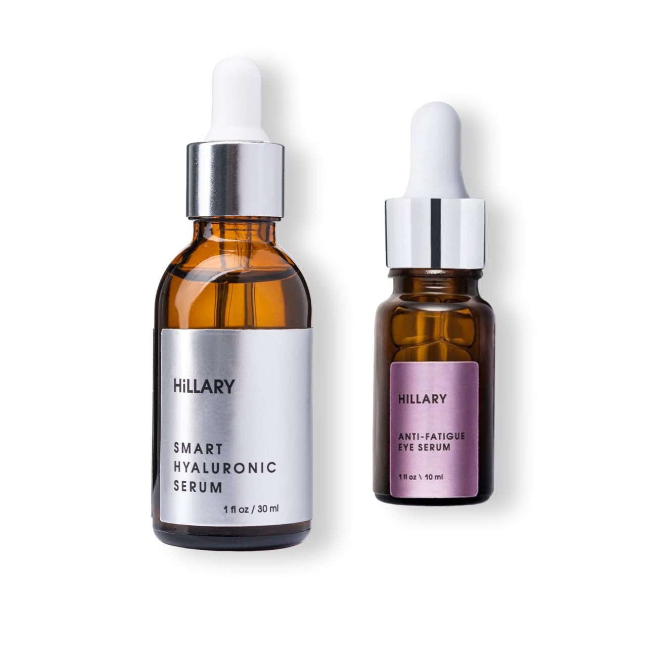Гиалуроновая сыворотка Smart Hyaluronic Hillary 30 мл + Восстанавливающая сыворотка вокруг глаз Anti-fatigue Hillary 10 мл