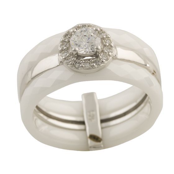 Серебряное кольцо Silver Breeze с керамикой 18 размер (1150566-18)