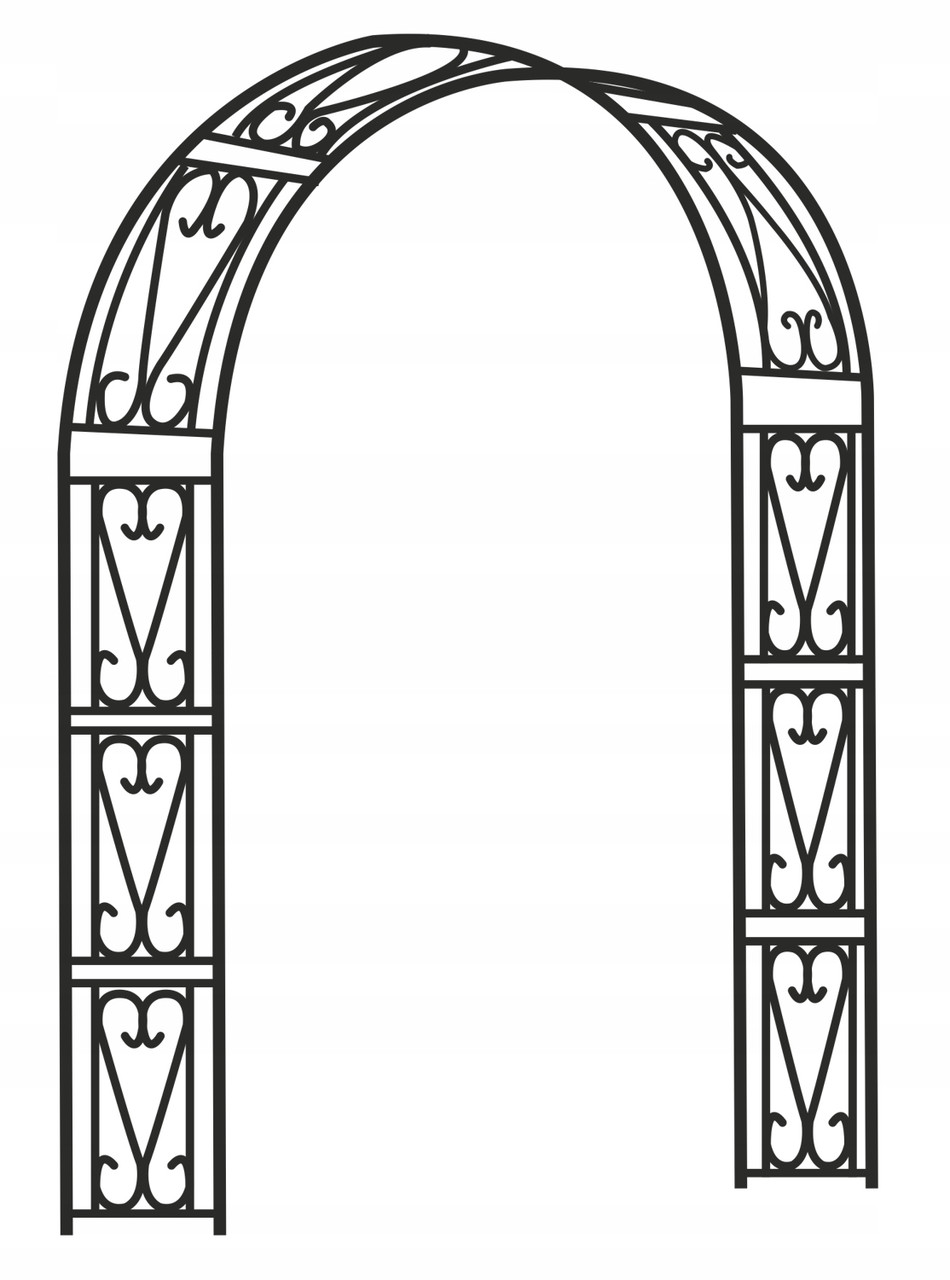 Арка садова-пергола GardenLine Vinto Black 150 x 40 x 250cm
