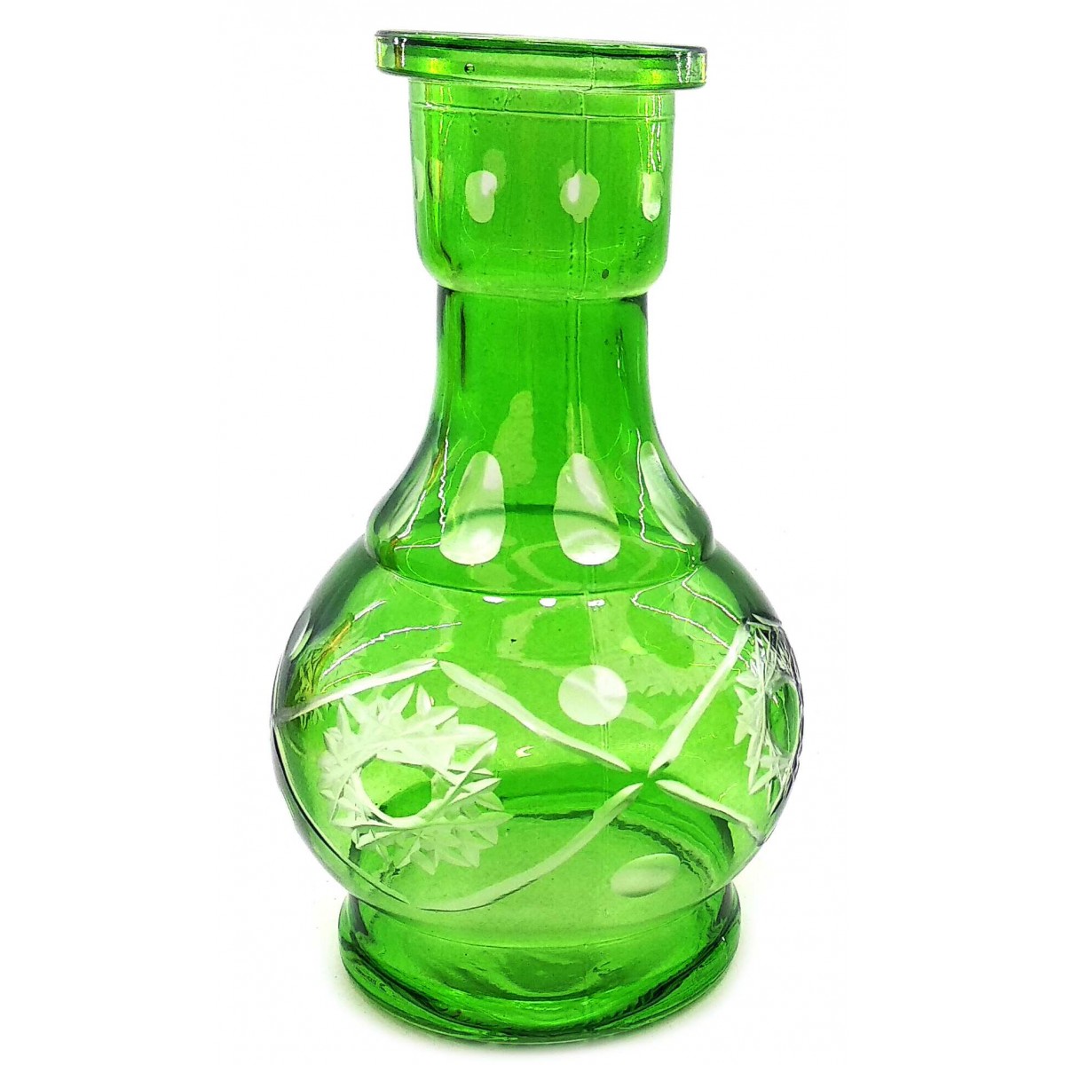 Колба для кальяну Huka зелена 19 х 10 х 10 см внутрішній d-3,5 см (DN32619)