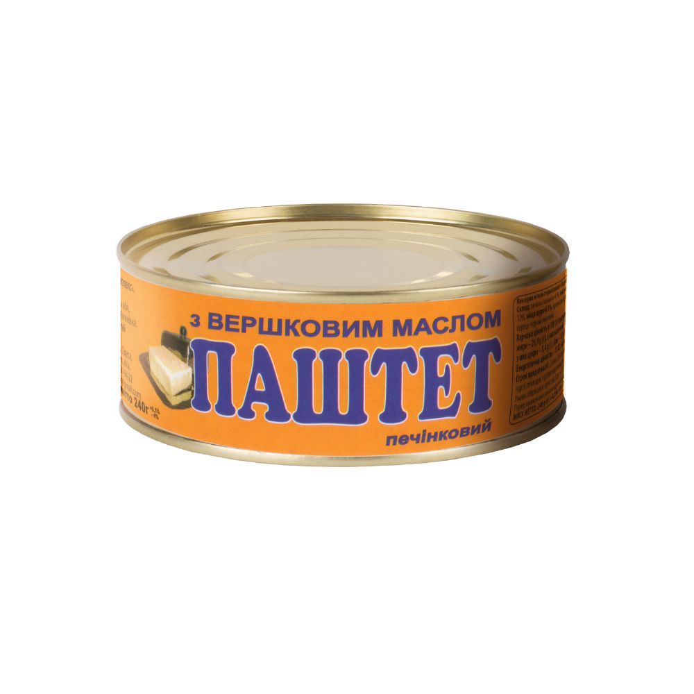 Паштет печінковий із вершковим маслом ОПК 240 г (4820021840074)