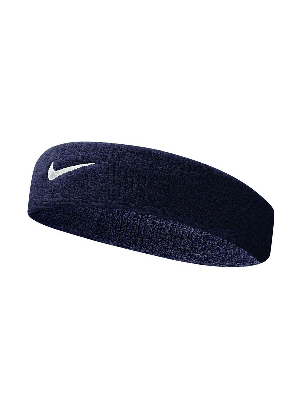 Повязка на голову NIKE SWOOSH HEADBAND OBSIDIAN/WHITE - N.NN.07.416.OS 58см Темно-синий