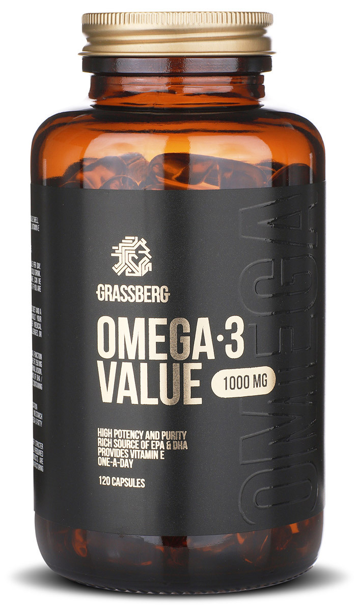 Omega-3 Value Grassberg 1000 мг 120 капсул