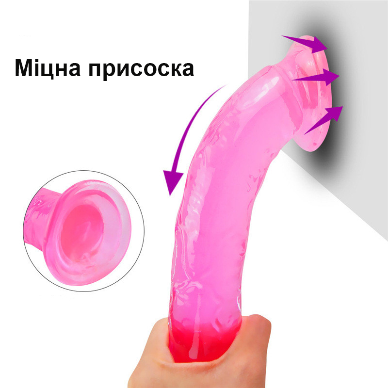 Фаллоимитатор на присоске с реалистичным рельефом 19*3.7 см We Love