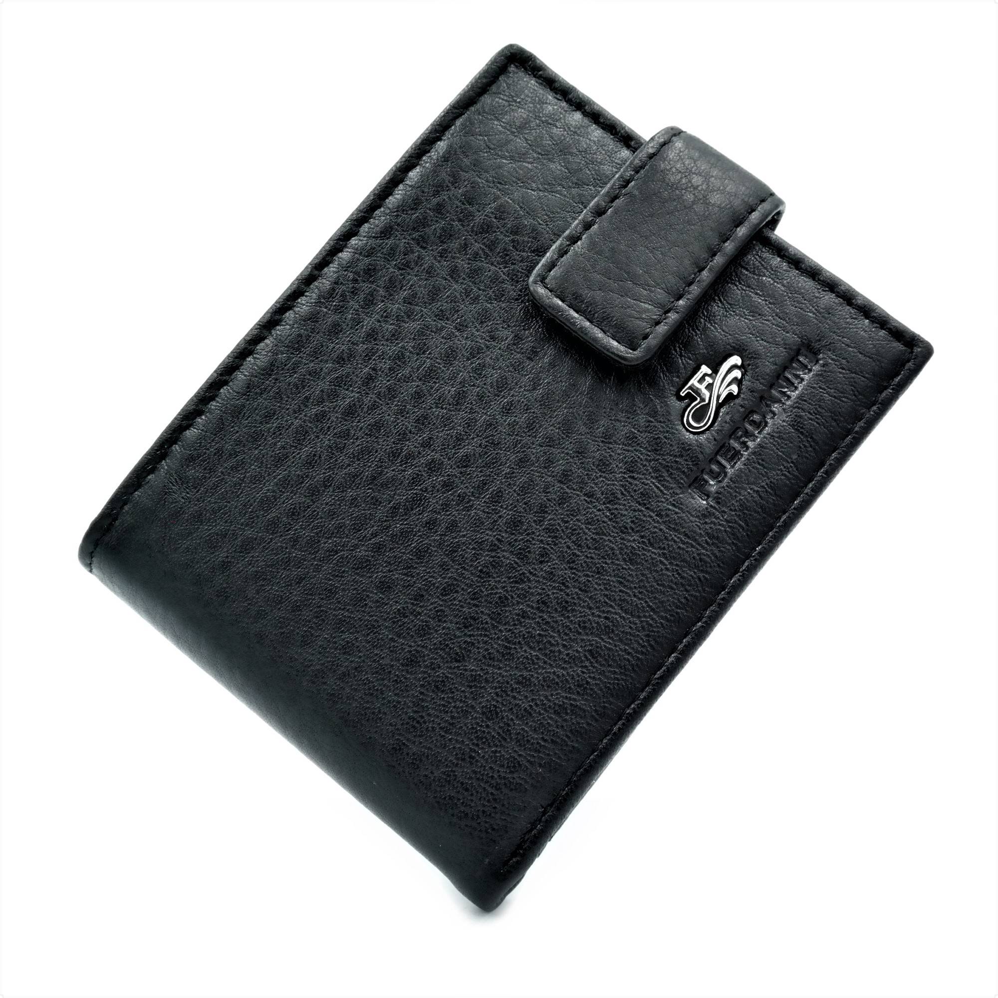 Чоловічий шкіряний гаманець Чорний (nw-k-208-00)