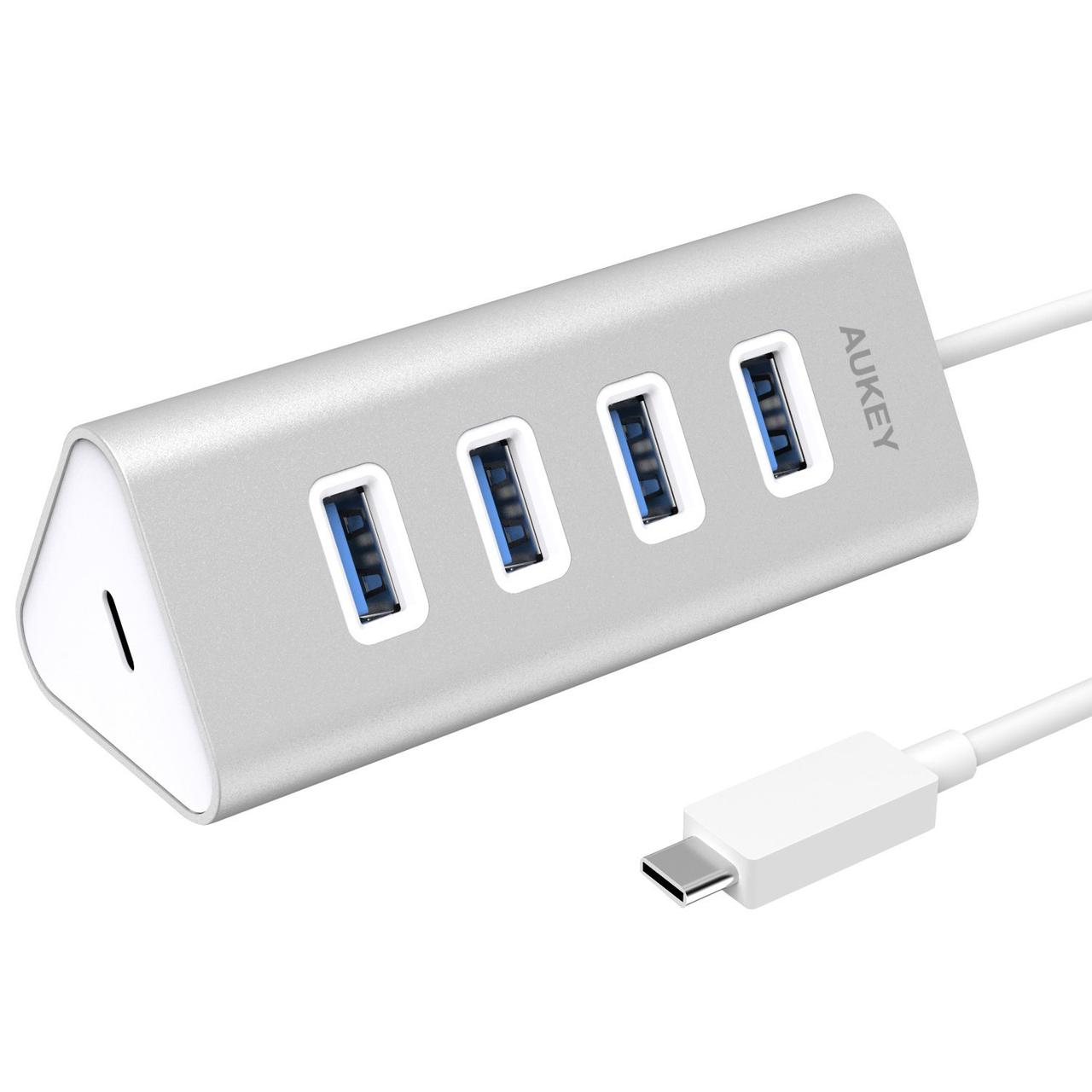 USB-хаб Aukey CB-C23 Silver (hub_np2_0233)