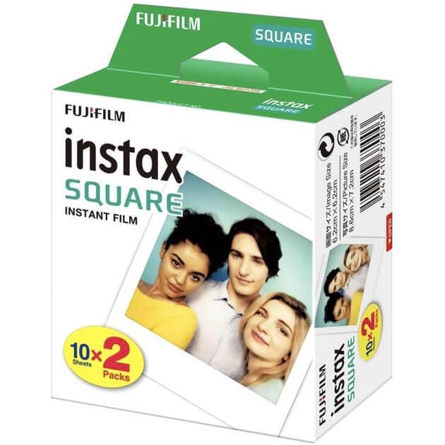 Подарочный набор фотоаппарат Fujifilm Instax Square SQ1/Фотобумага 40 шт/Чехол/Фотоальбом 80 фото Белый
