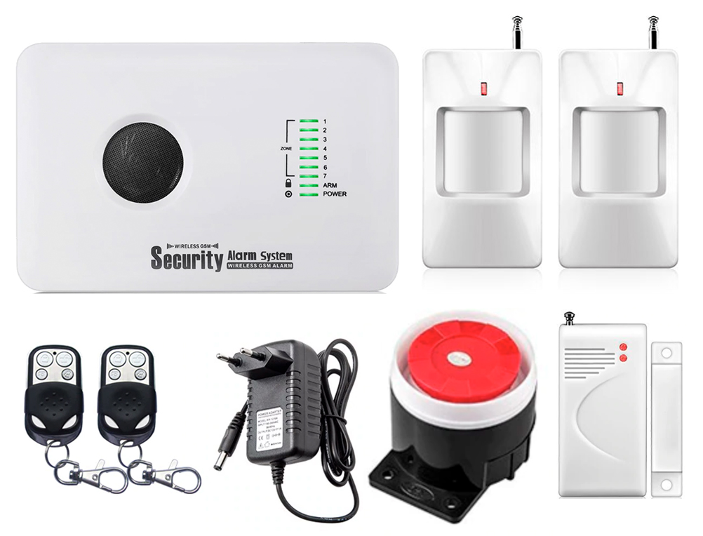Комплект сигналізації GSM Alarm System G10C для 1-кімнатної квартири Білий (GGFBD678CHYVIDO)