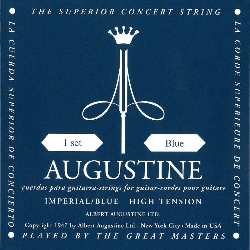 Струны для классической гитары Augustine Imperial/Blue Classical Guitar Strings High Tension