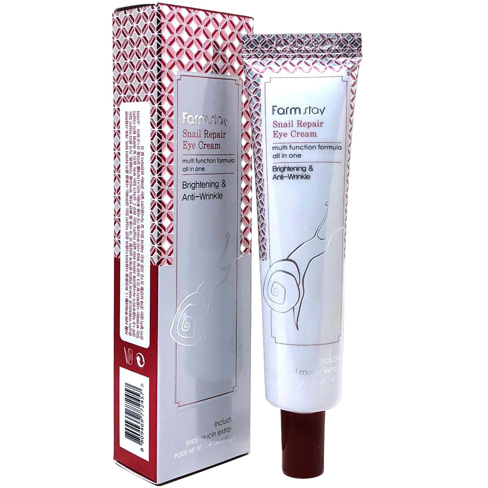 Восстанавливающий крем для кожи вокруг глаз с муцином улитки Farmstay Snail Repair Eye Cream 40 мл 8809469772457