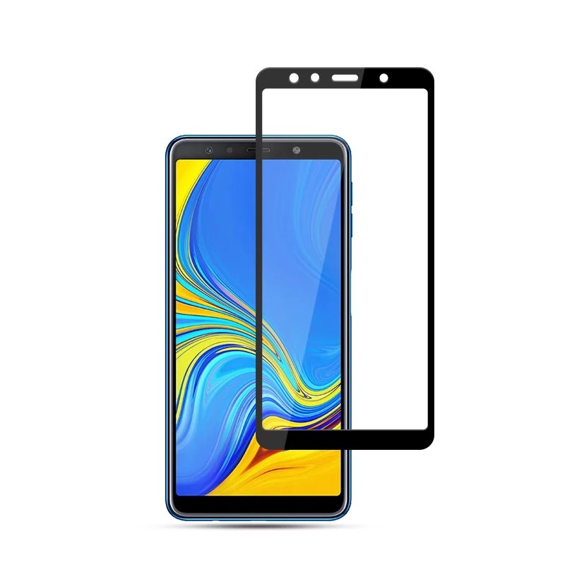 Защитное стекло Full Glue Full Screen Glass для Samsung Galaxy A7 2018/A750 Black (PG-000785)