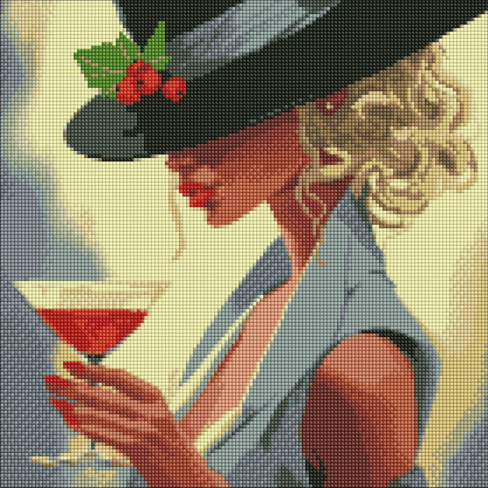 Алмазная мозаика "Космополитен" ©art_selena_ua Идейка AMO7614 40х40 см