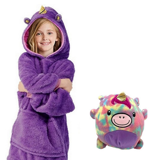 Детская толстовка-игрушка OPT-TOP Huggle Pets Ultra Plus Hoodie One Size Фиолетовый (1756374509)