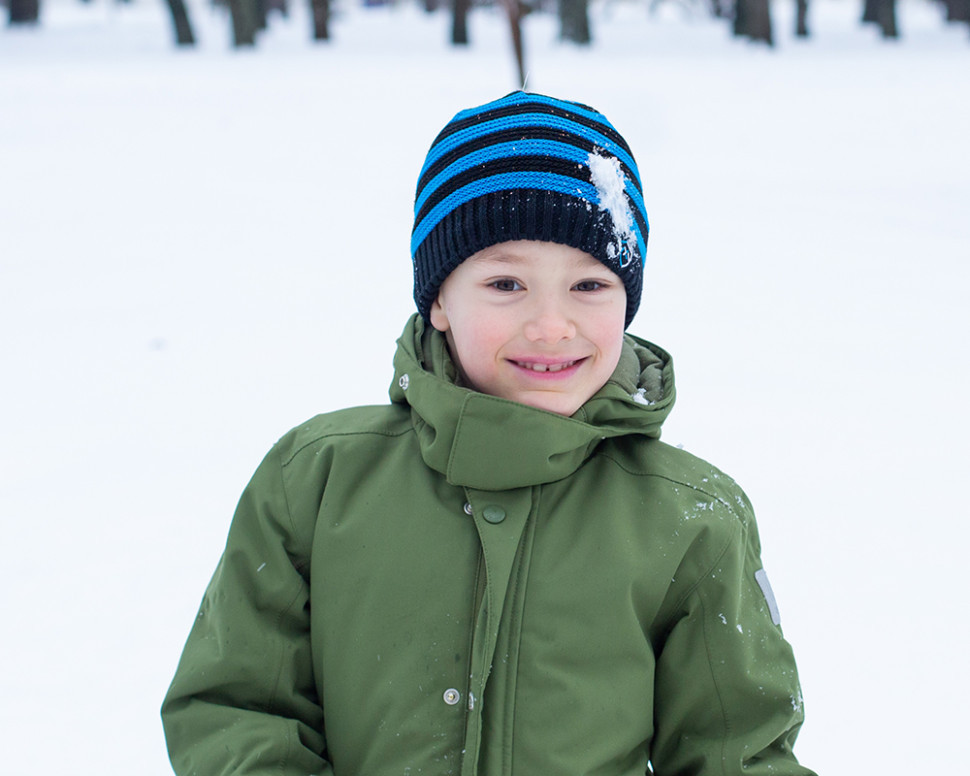 Шапка детская водонепроницаемая Dexshell Children Beanie 53-56 см Black-Blue