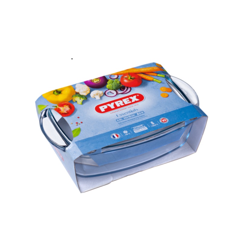Гусятница из жаропрочного стекла 3.0+1.5 л 33х19 см прямоугольная Pyrex Essentials 465A000