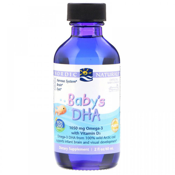 Омега 3 Nordic Naturals Baby's DHA with Vitamin D3, 2 fl oz 60 ml
