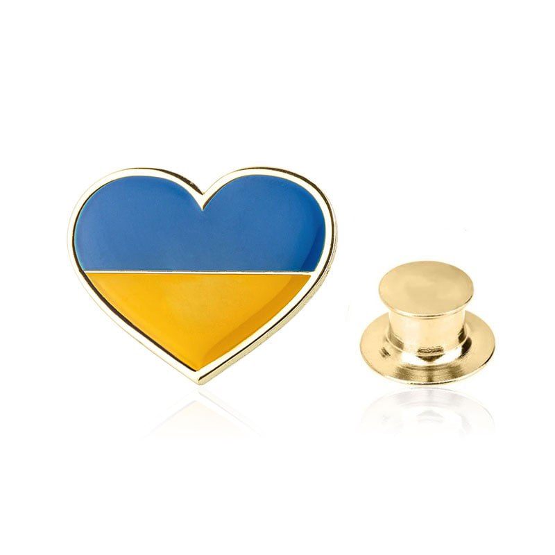 Значок BROCHE Сердце Украина разноцветный BRGV113042