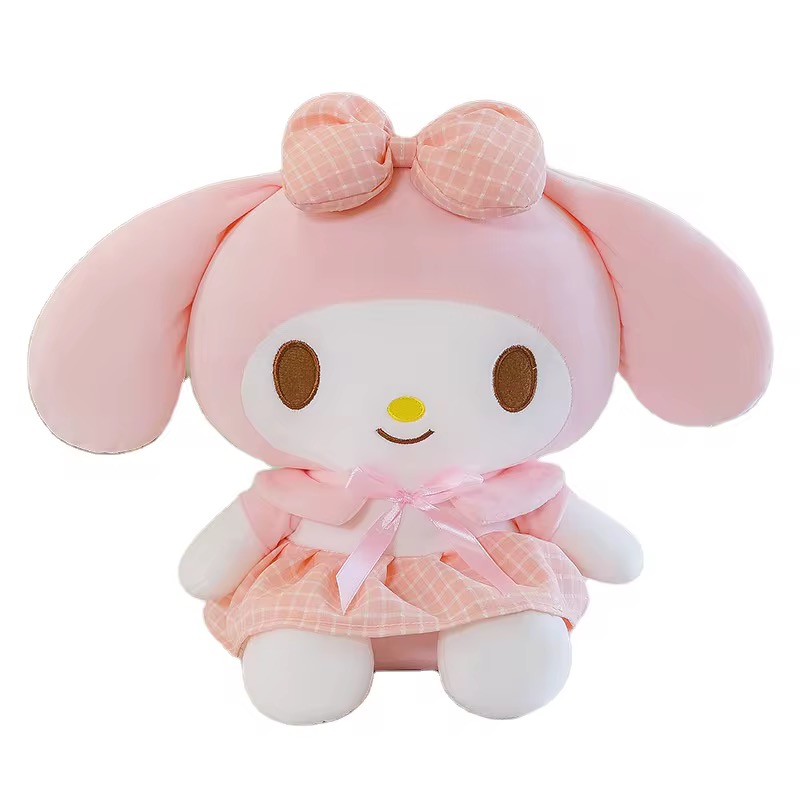 Мягкая игрушка плюшевая Hello Kitty аниме Куроми Май Мелоди в розовом платье 30 см Розово-белый (1014)