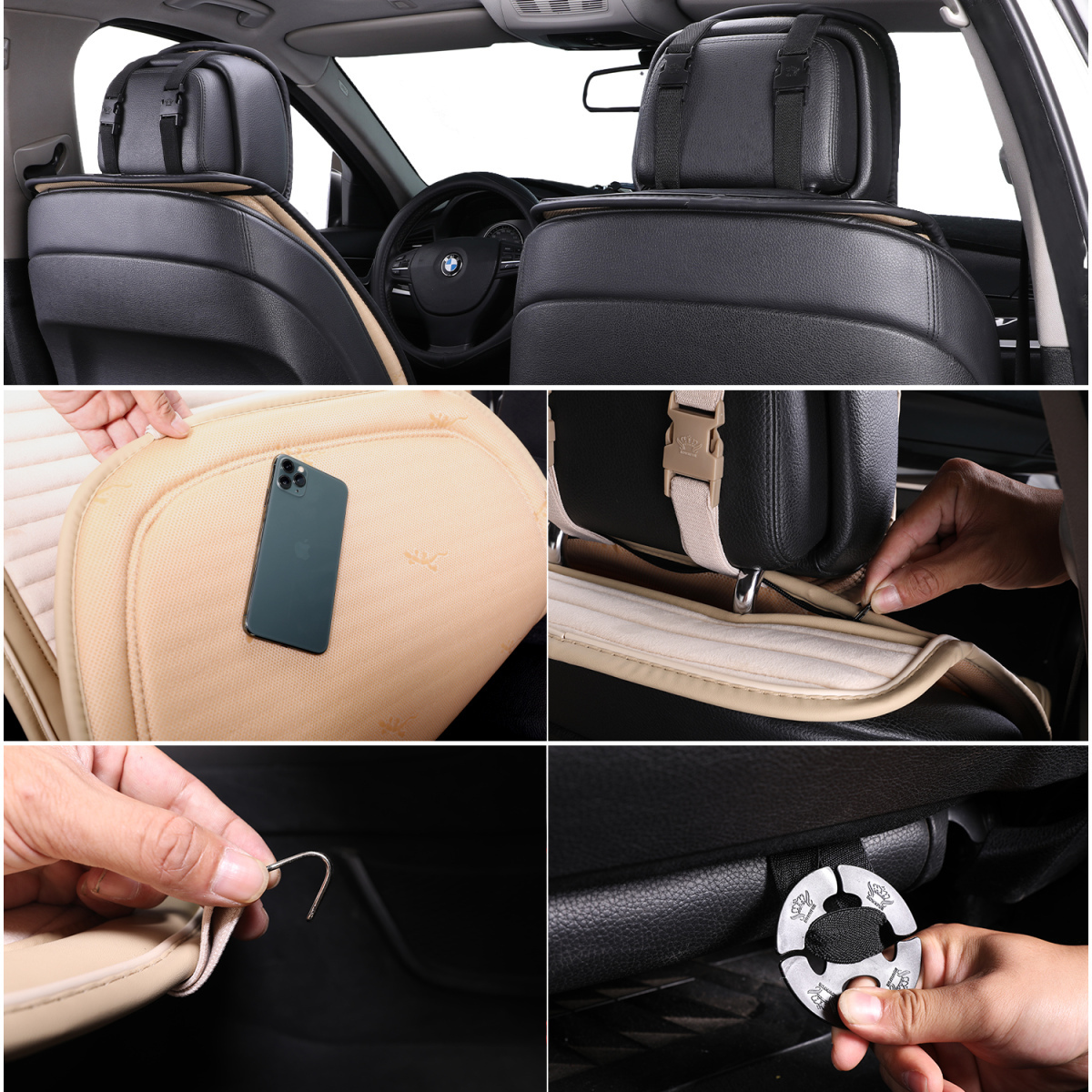 Накидки-чехлы на сиденье для HYUNDAI SONATA 2009-2014 YF AUAU Romeo Коричневый (42196002)