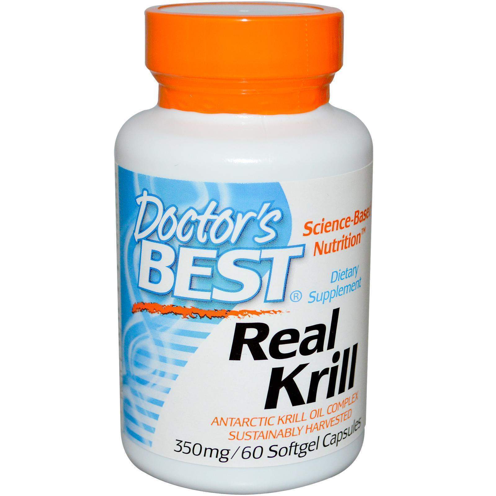 Масло криля Real Krill Doctor's Best 350 мг 60 капсул (214)