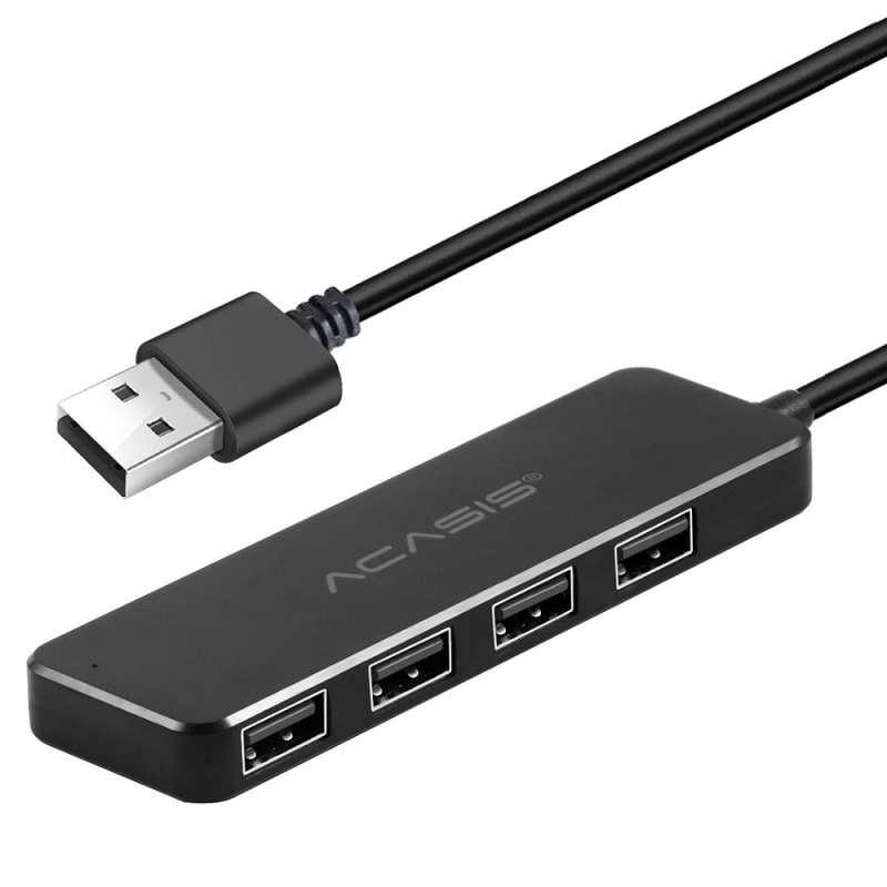 USB hub Acasis AB2-L412 на 4 порта USB 2.0 Черный