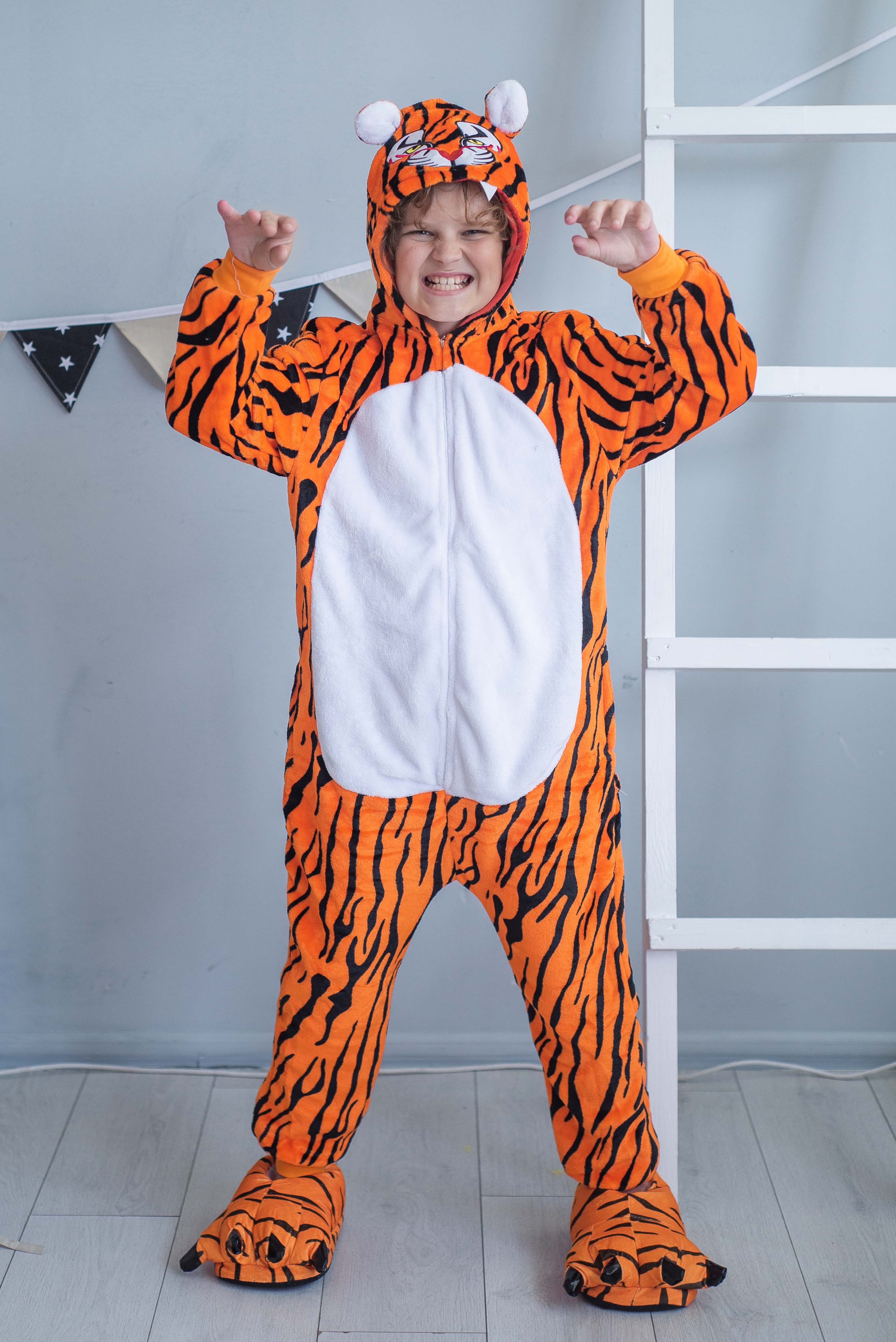 Пижама Кигуруми детская BearWear Тигр New L 125 - 135 см Оранжевый (K0W1-0086-L)
