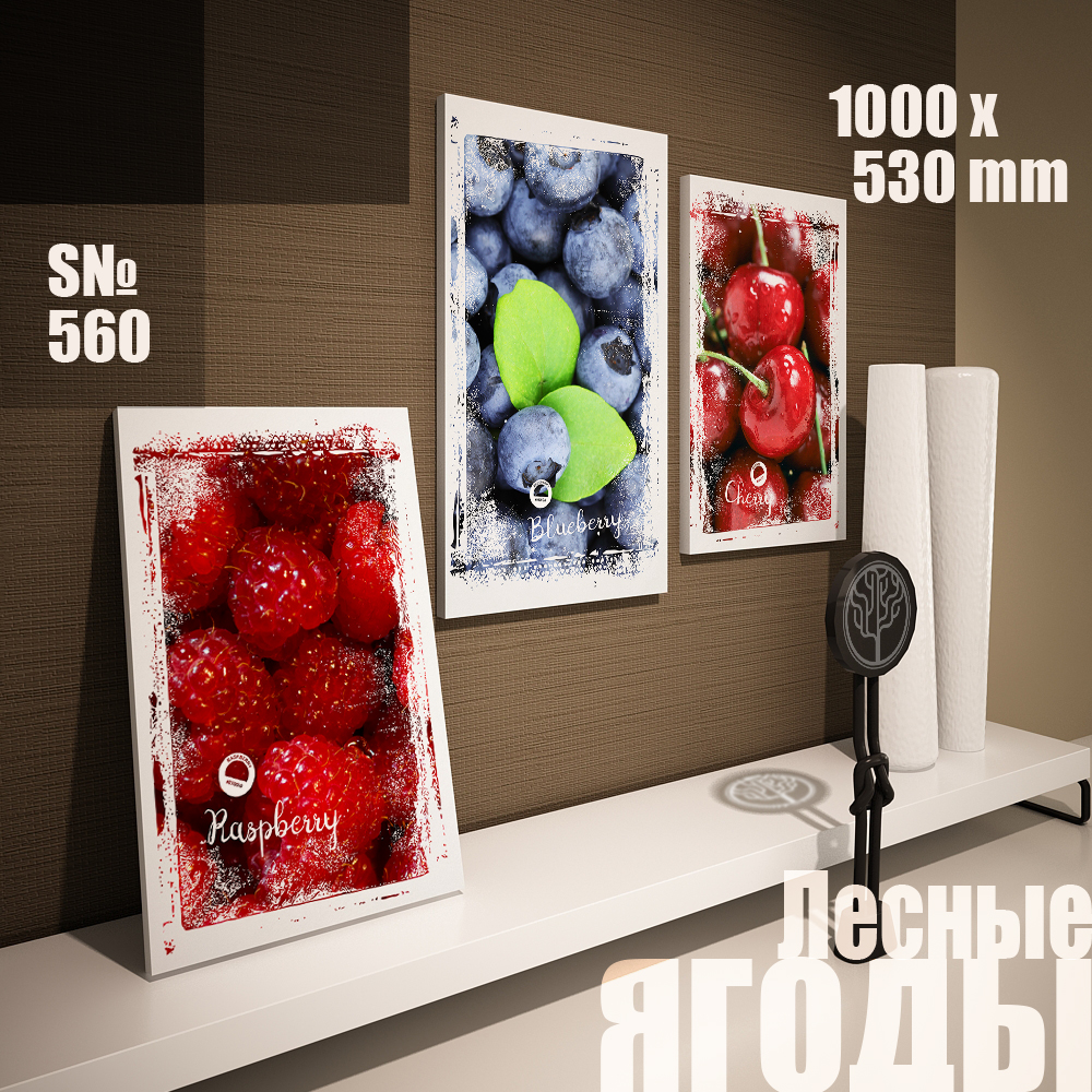Модульна картина Декор Карпати лісові ягоди 100х53см (s560)