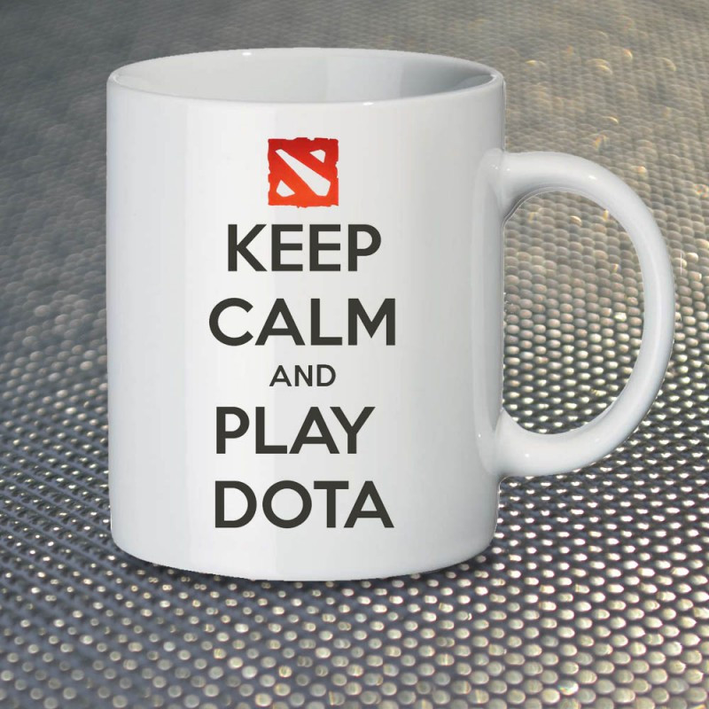 Чашка Fan Girl Keep Calm and Play Dota (14375) 330 мл Білий