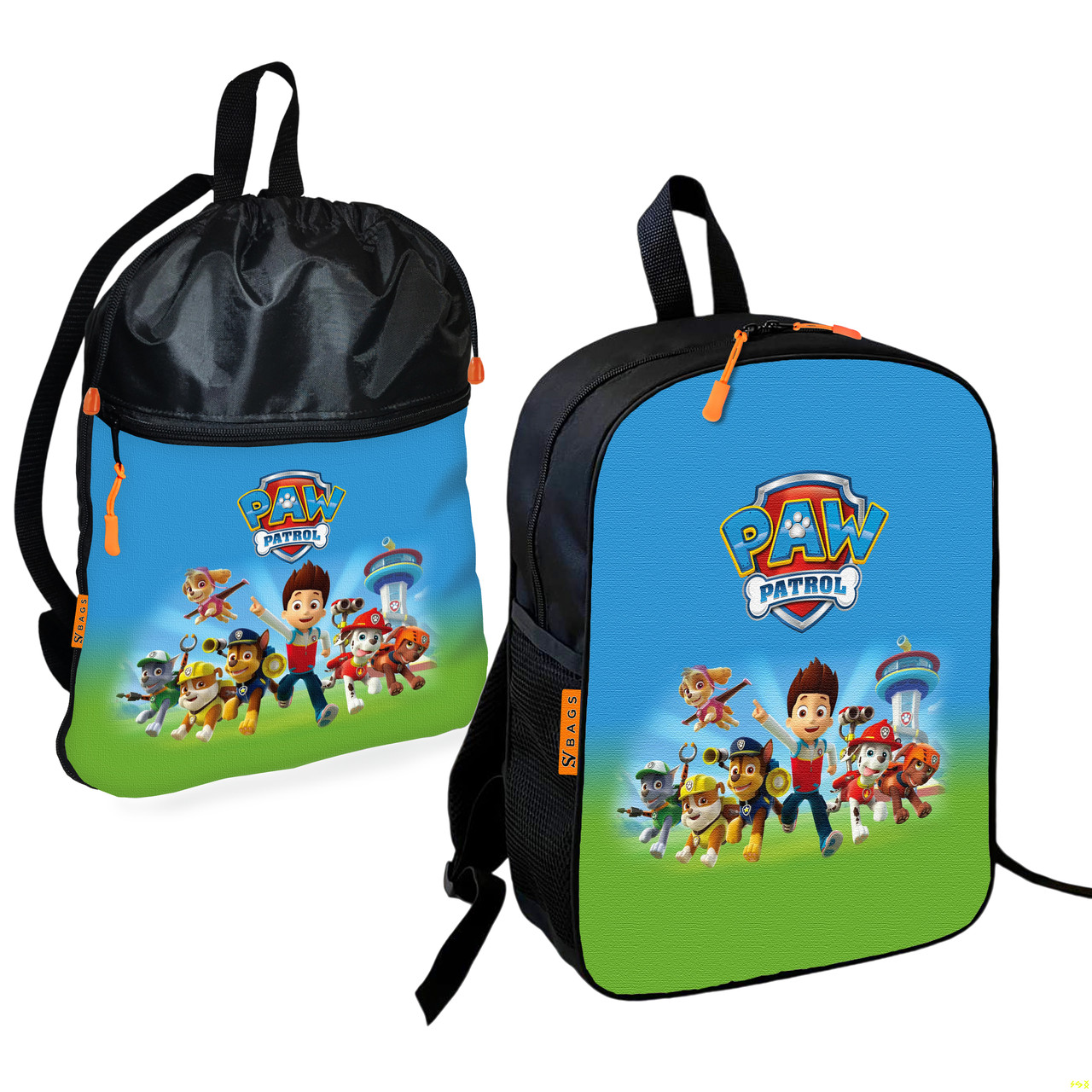 Дитячий шкільний рюкзак із сумкою для взуття Щенячий патруль (Paw Patrol), 2 шт