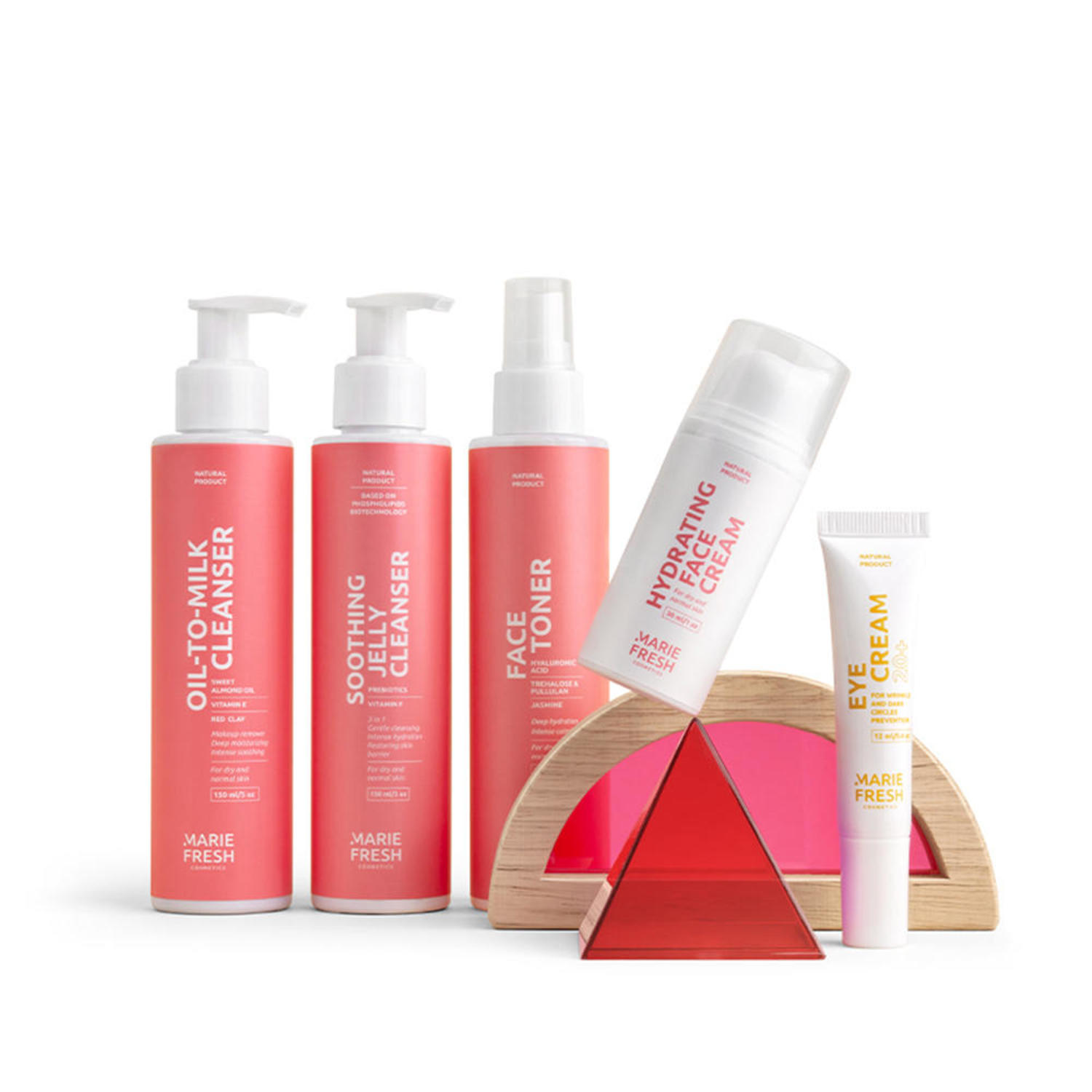 Набор Комплексный уход за молодой сухой и нормальной кожей Marie Fresh cosmetics 5 шт