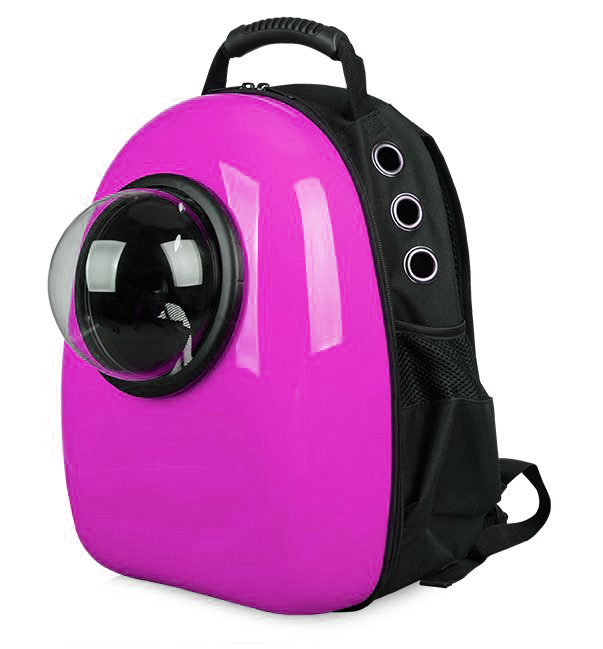 Рюкзак з ілюмінатором CosmoPet перенесення для котів та невеликих собак 32х42х29 см. Рожевий