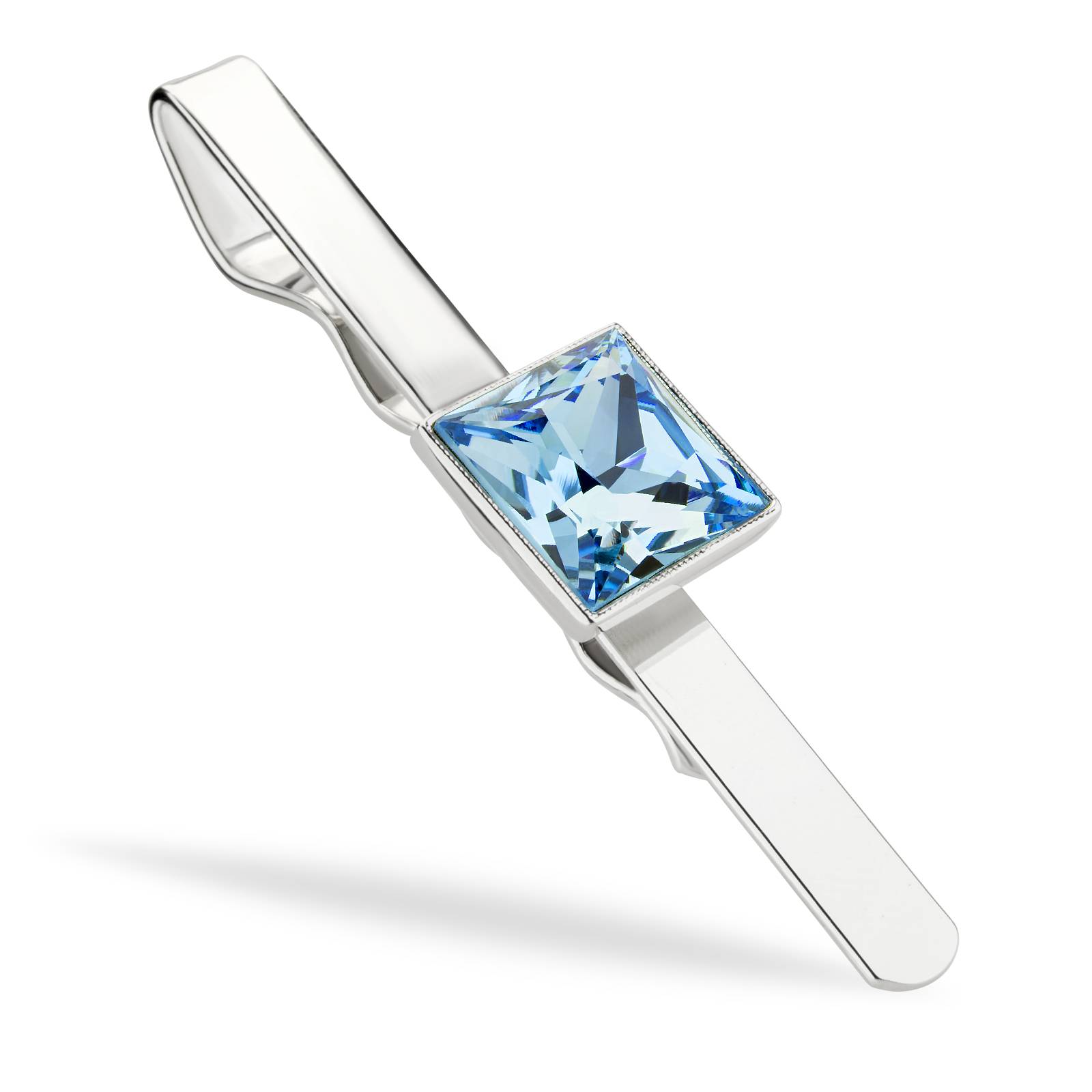 Затискач для краватки KOBI Cetverec зі Swarovski Блакитний (7720-3002-05-32)