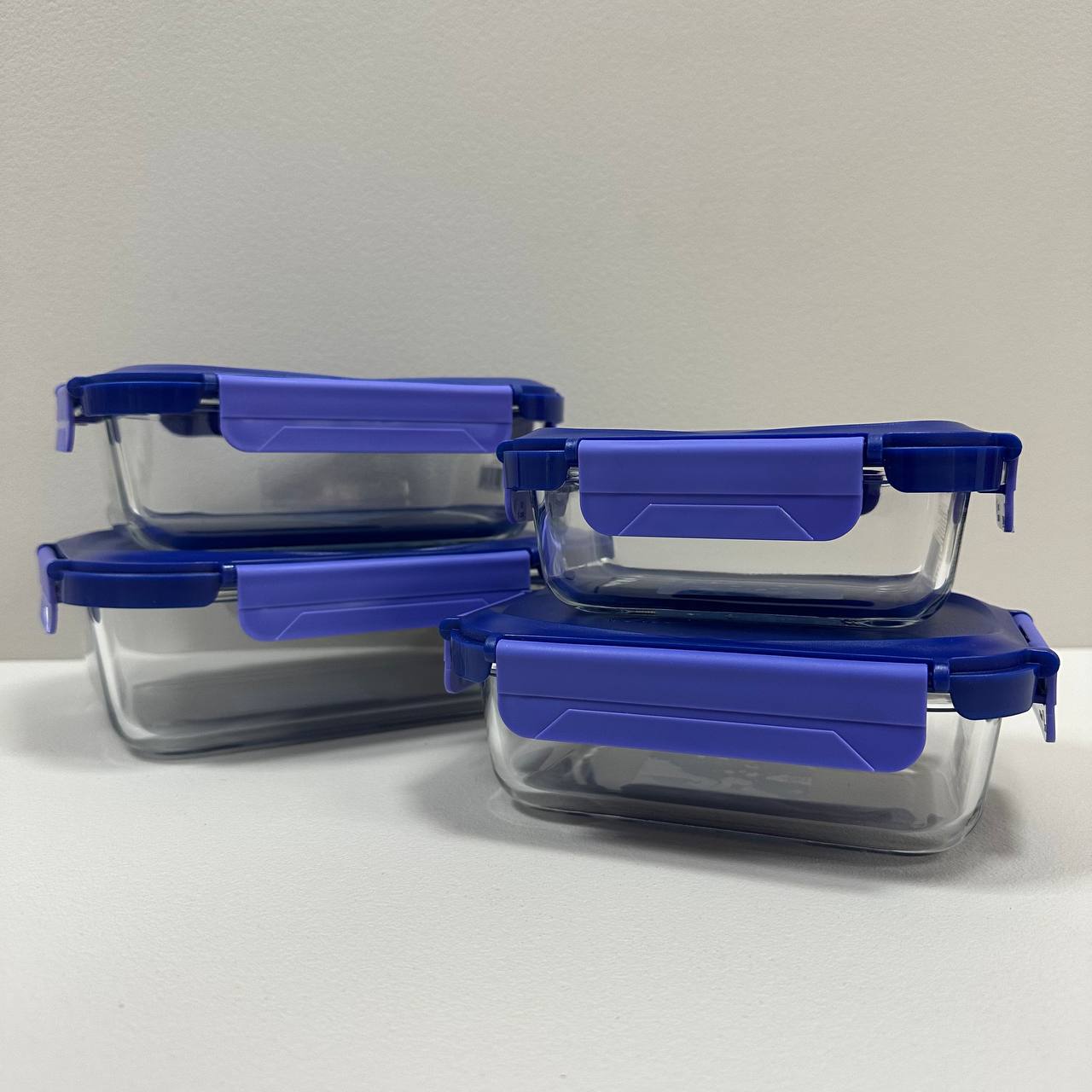 Набор контейнеров Luminarc Click Clack 370/650/1040/1520 мл Синий (23739)