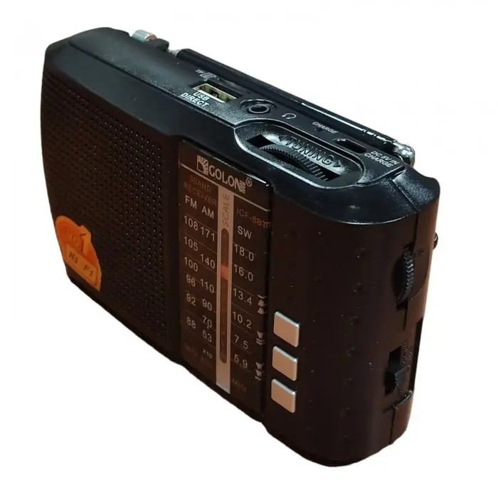 Аккумуляторный радиоприемник Golon ICF-8 Черный 2104618441