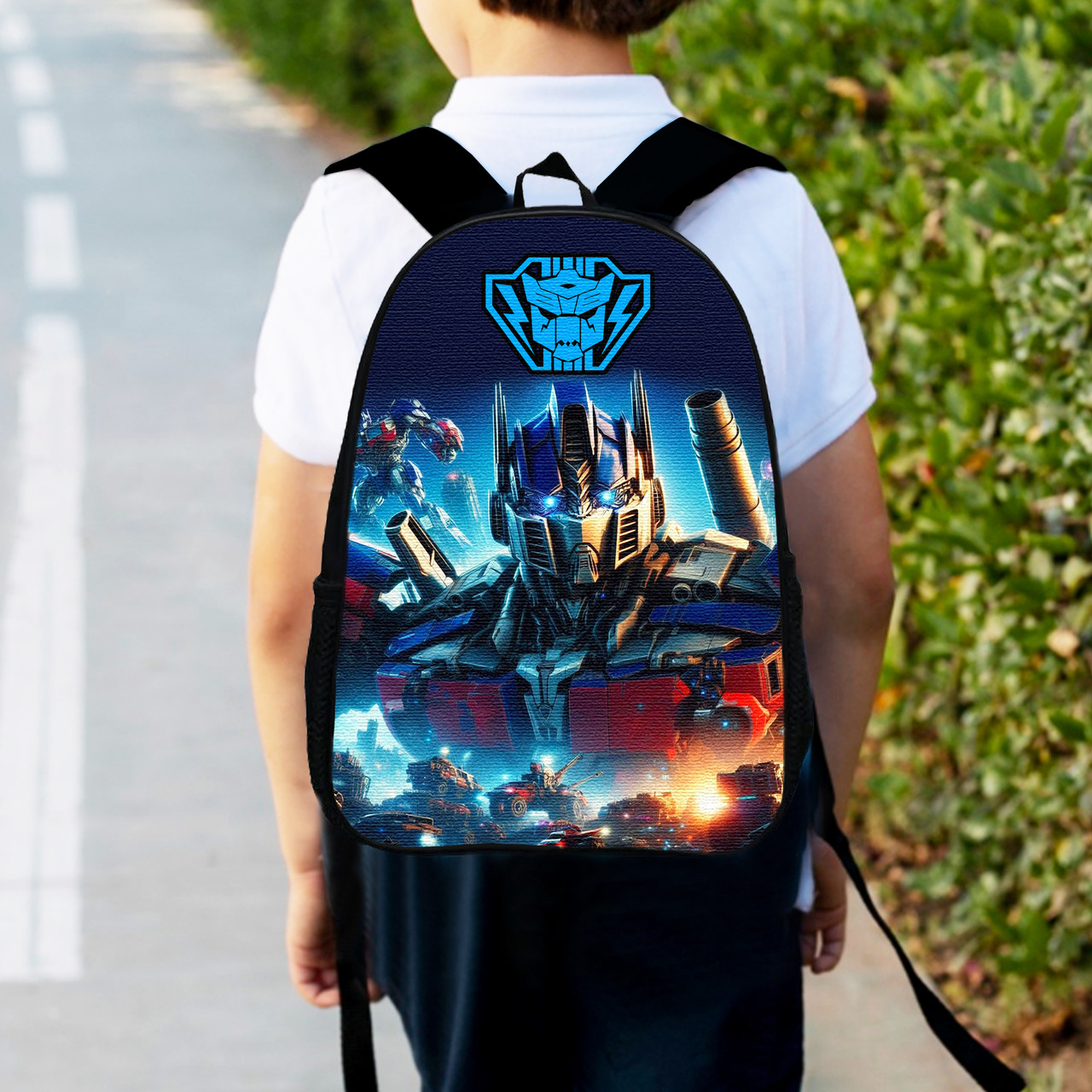 Дитячий рюкзак з принтом Transformers 34х27х13 см, 12 л, водонепроникний