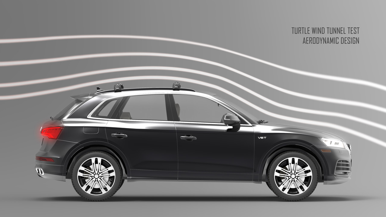 Автобагажник на крышу Turtle AIR 2 Volvo V90 2016+ Черный