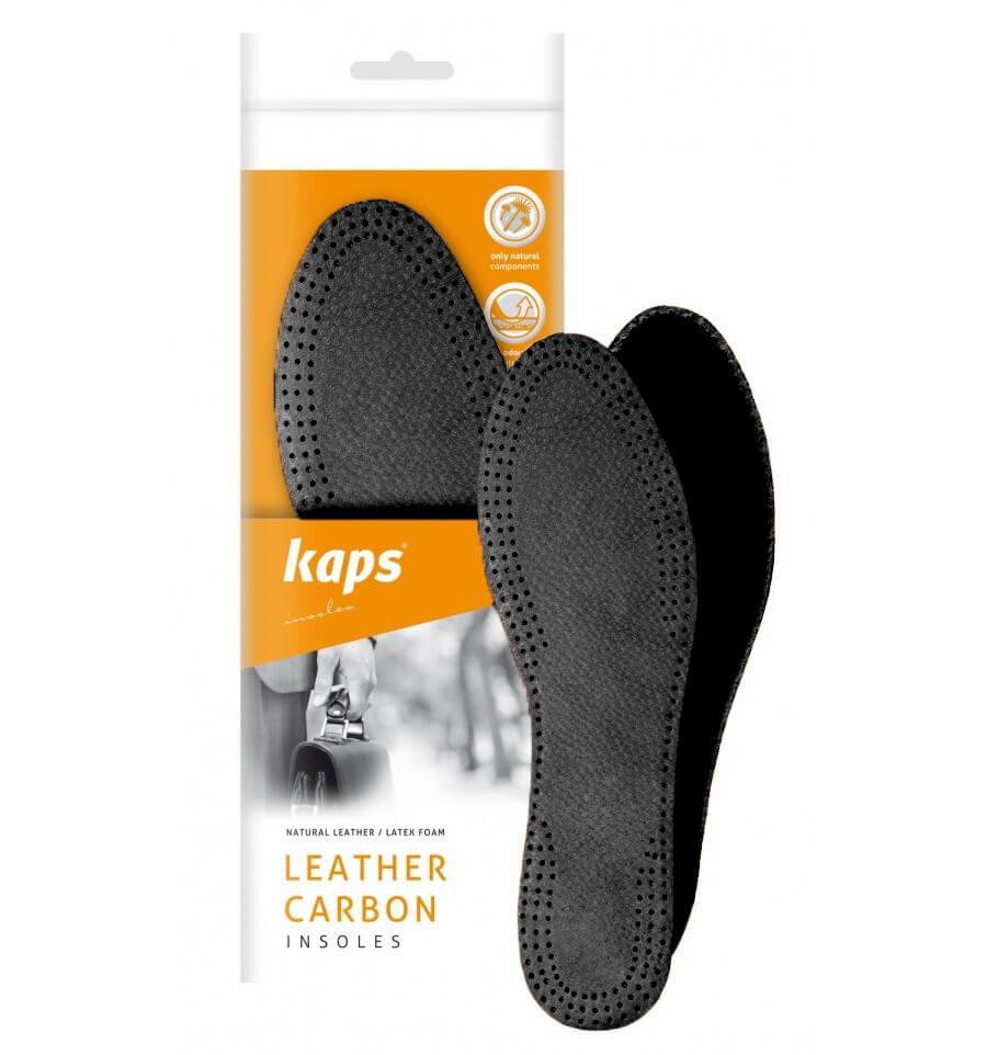Кожаные стельки для обуви Kaps Leather Carbon Black 38