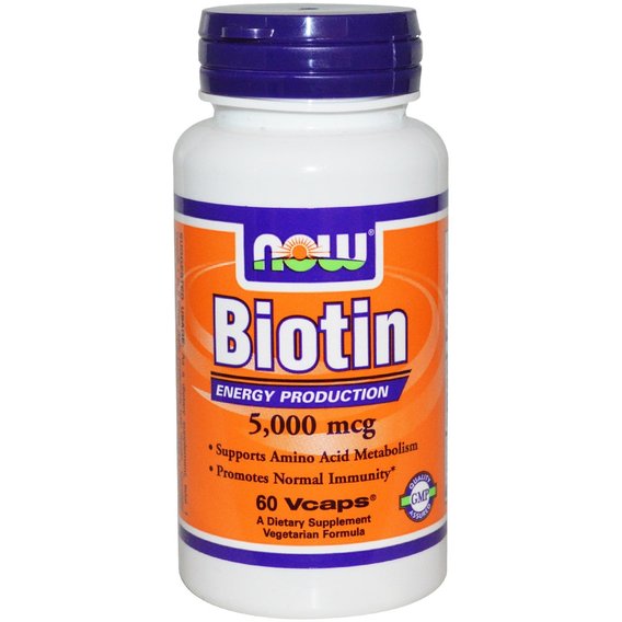 Биотин NOW Foods Biotin 5000 mcg 60 Veg Caps