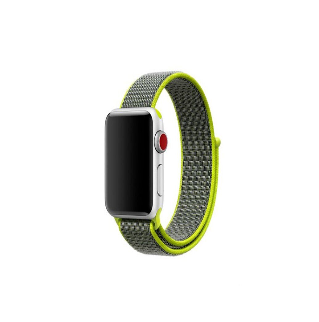 Ремінець Sport Loop для Apple Watch 42/44mm нейлоновий жовтий спортивний ARM Series 6 5 4 3 2 1 Flash