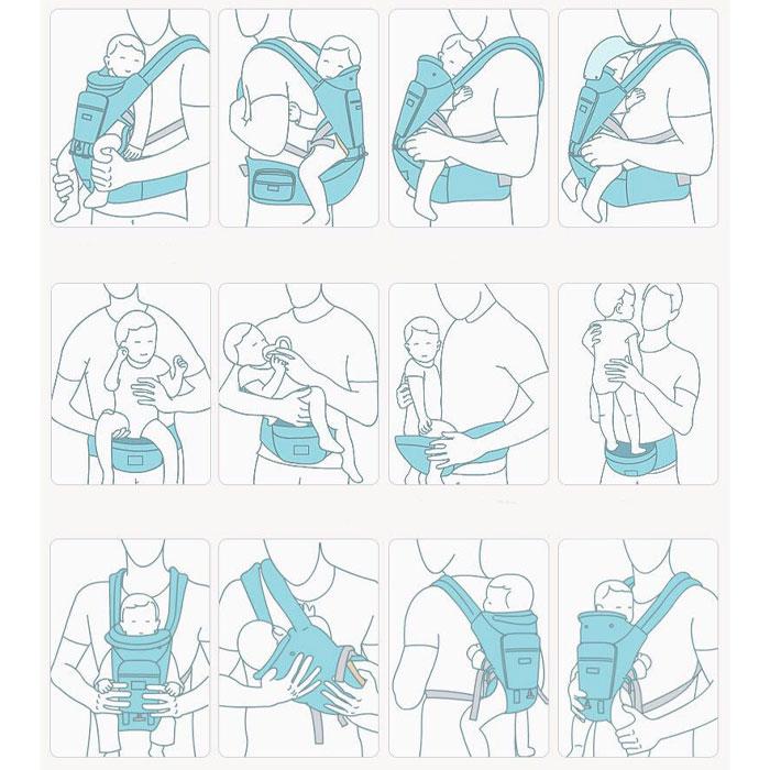 Хипсит Baby Carrier 6 в 1 и маникюрные ножницы Розовый (v-11912)