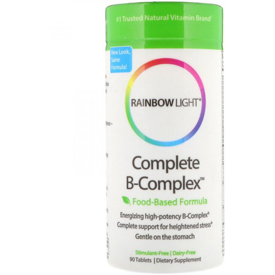 В комплекс Rainbow Light Complete B-Complex Food Based Formula 90 Tabs