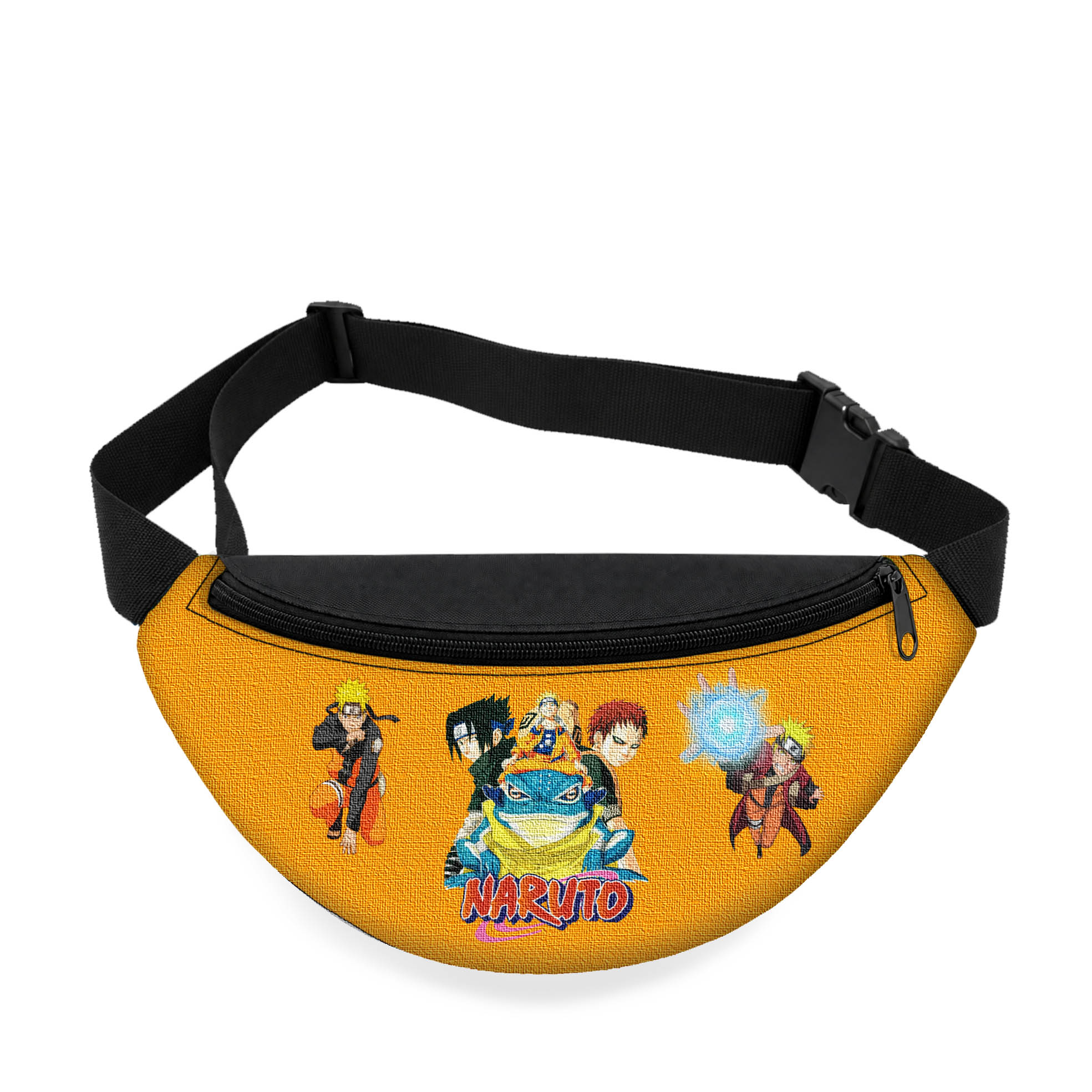 Дитяча сумка-бананка Naruto Akatsuki чорна 32х15х7.5 см